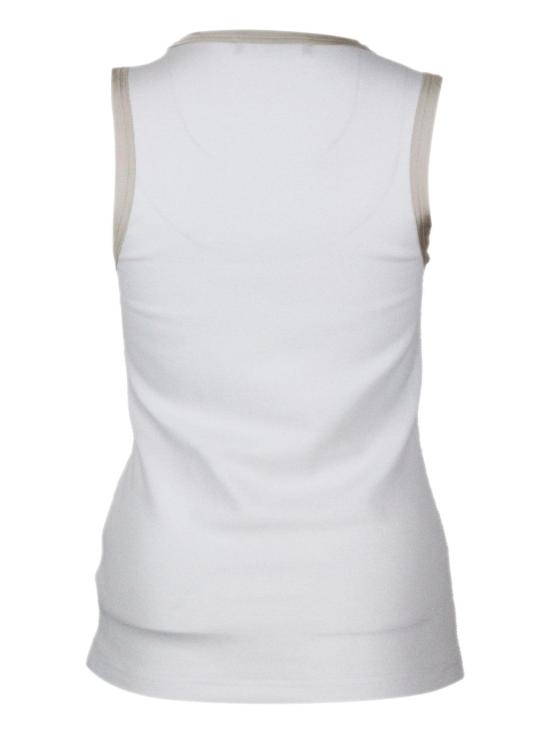 26SS 파비아나 필리피 민소매 티셔츠 JED275F606L39621 White - FABIANA FILIPPI