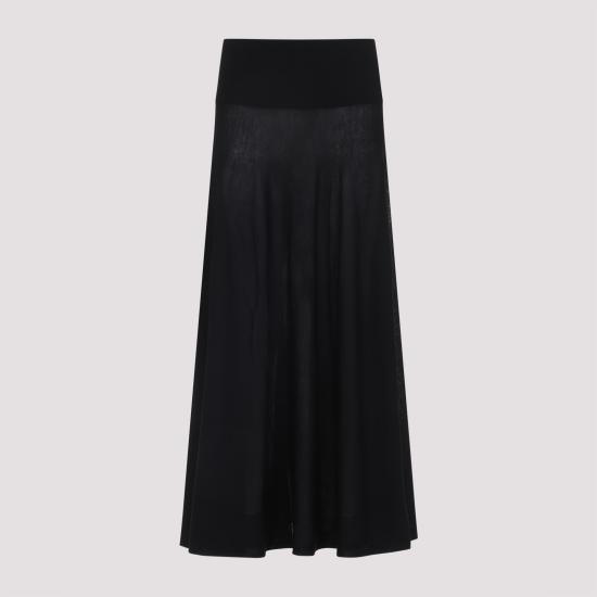 25FW 알라이아 롱 스커트 AA9J2245M9226 995 NOIR ALAIA - ALAIA