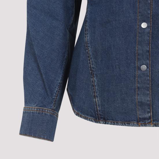 25FW 알라이아 셔츠 AA9C0988D004B 505 BLEU MINERAL - ALAIA