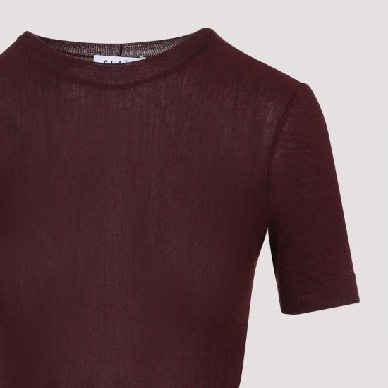 25FW 알라이아 숏 원피스 AA9R2700M922B 413 AUBERGINE - ALAIA