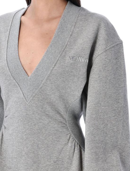 25FW 디 아티코 숏 원피스 WCA00436JJF003AA 183 MELANGE GREY - THE ATTICO