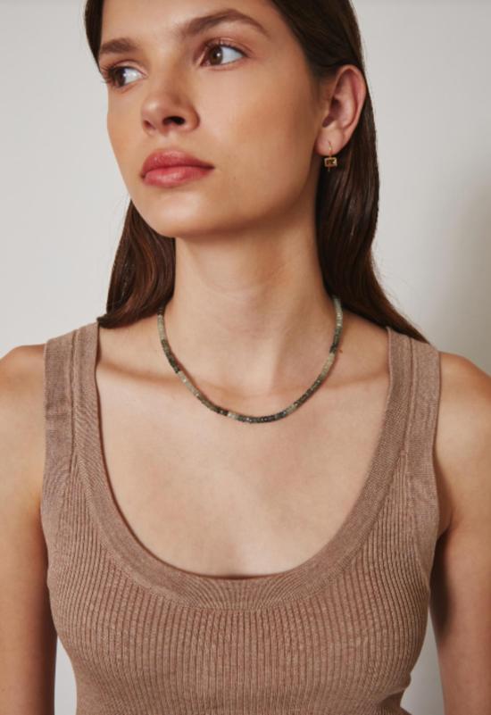  찬 루 목걸이/팬던트 모스 아쿠아마린 목걸이