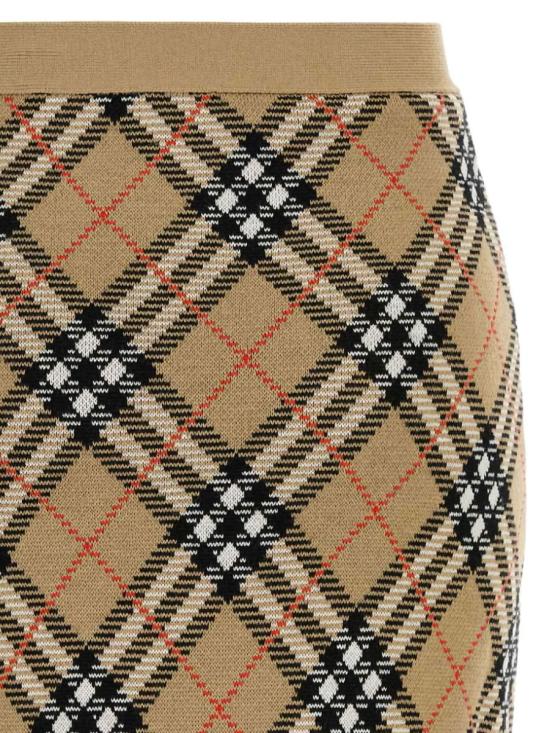 25FW 버버리 체크 울 스커트 8110604 C1309 MULTICOLOR - BURBERRY