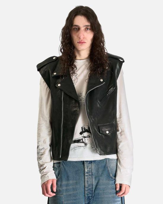  앤 드뮐미스터 베스트 Ann Demeulemeester Faltin 민소매 퍼펙토 재킷