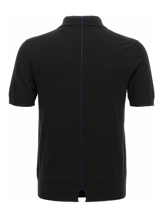 25SS 버버리 울 폴로 셔츠 8104873 Black - BURBERRY