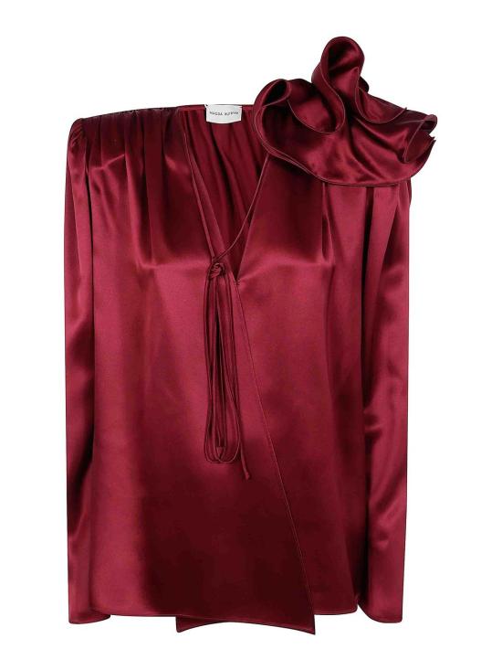 마그다뷰트림 블라우스 141425BORDEAUX Red