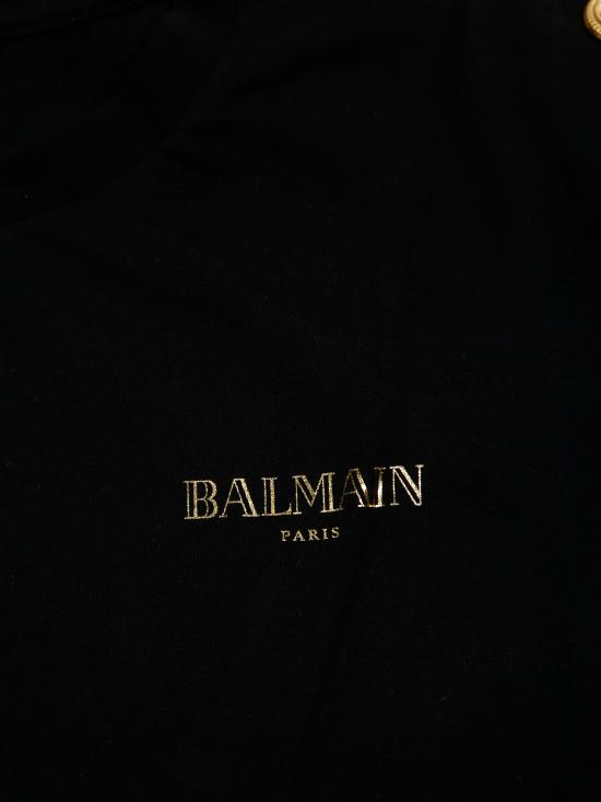 25FW [키즈] 발망 티셔츠 BX8R51 Z3186 930OR BLACK GOLD NERO - BALMAIN