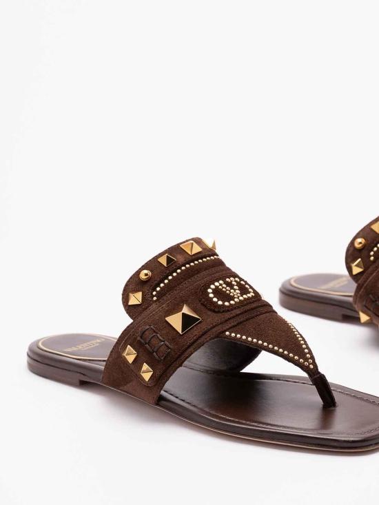 25SS 발렌티노 가라바니 뮬/슬리퍼 6W2S0LQ8KIEKG8 Brown - VALENTINO GARAVANI