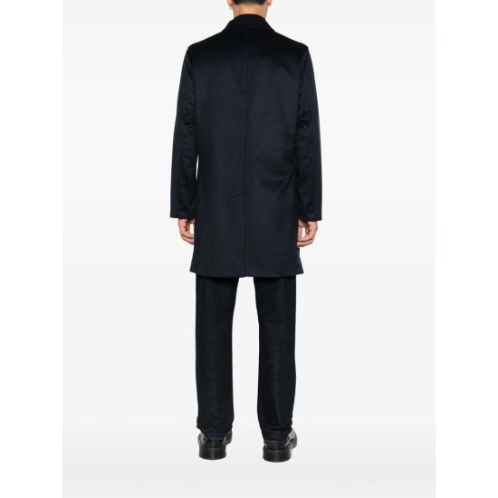 25FW 키레드 코트 V PEAK BLUNA BLUE BLACK - KIRED