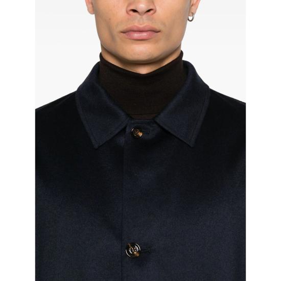 25FW 키레드 코트 V PEAK BLUNA BLUE BLACK - KIRED