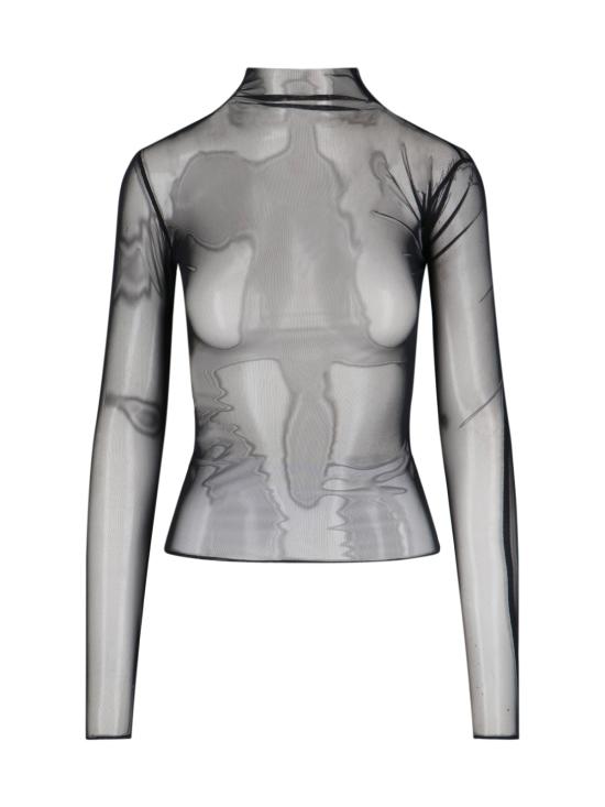 25SS 더프랭키샵 긴팔 티셔츠 TULIA LONG SLEEVE MESH TEE BLACK Black