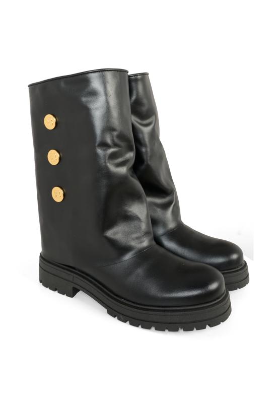 25FW [키즈] 발망 미들 부츠 BX0B86 Z1574 930OR BLACK - BALMAIN