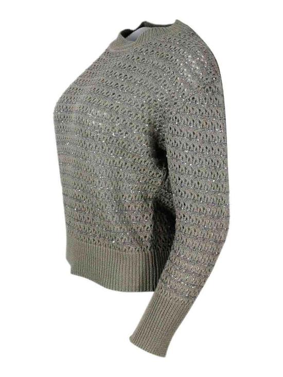 26SS 파비아나 필리피 루렉스 디테일 스웨터 MAD275F570L3538195 Dark Grey - FABIANA FILIPPI