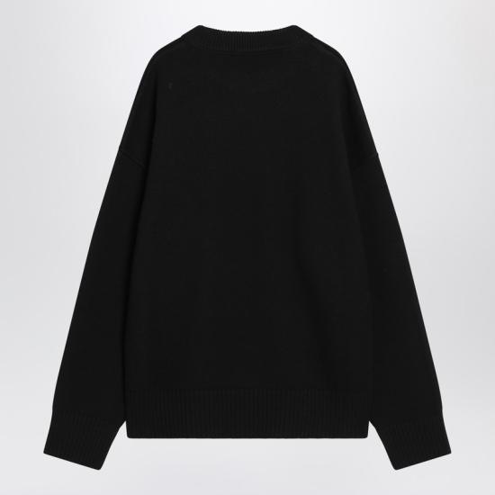  아미 빅 하트 울 크루넥 스웨터  UKS838U018 Black - AMI