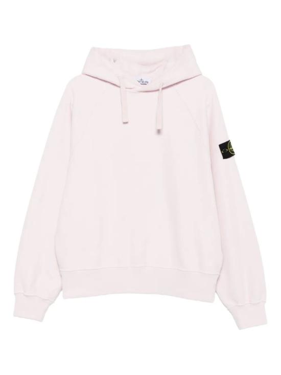 25FW 스톤 아일랜드 6100023 브러쉬드 오가닉 코튼 플리스 오버사이즈 후드 티셔츠 K2S156100023 S0A20 V0080 PINK