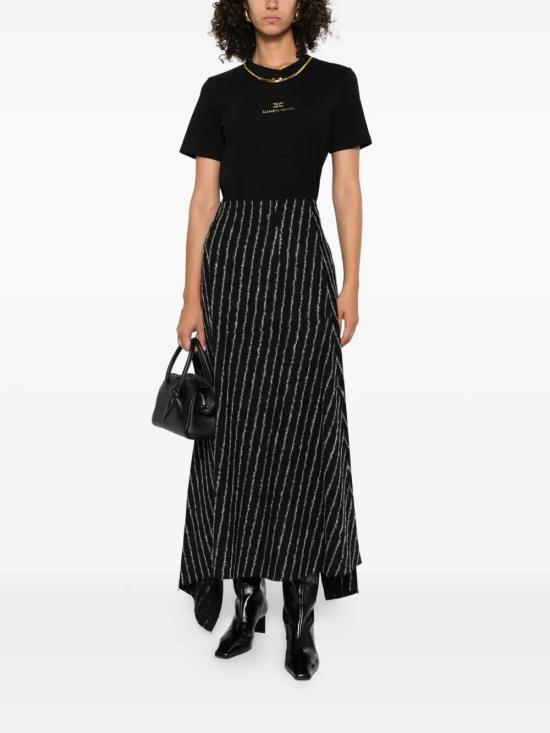 25FW 엘리자베타프랜치 반팔 티셔츠 MA02856E2 110 NERO - ELISABETTA FRANCHI