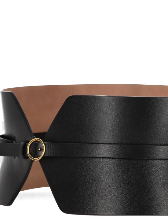 25FW 알라이아 와이드 벨트 AA1C331GCA332 999 Black - ALAIA