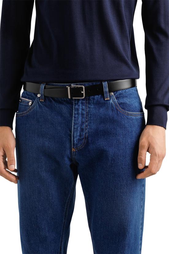 25FW 돌체앤가바나 가죽 벨트 BC4703AI935 80999 Black - DOLCE & GABBANA