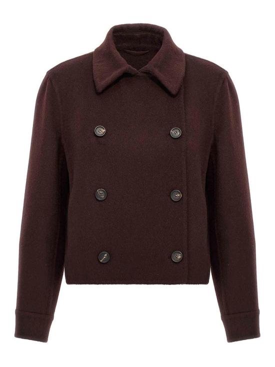 25FW 브루넬로 쿠치넬리 핸드크래프트 크롭트 피 코트 MD5037424PC4243