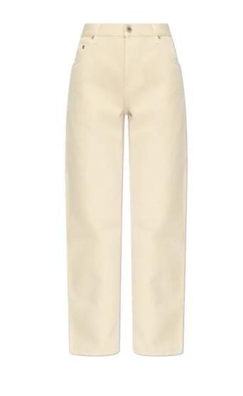 25SS 버버리 로고 패치 스트레이트 레그 바지 8101479 B8622 Oat - BURBERRY