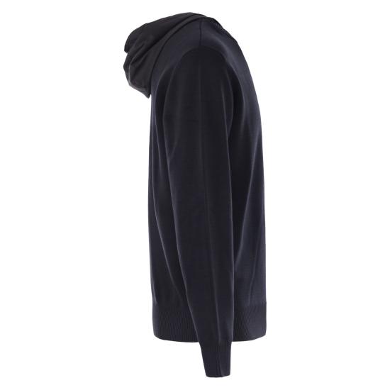 25FW 에르노 더블 코튼 니트 & 포넨테 트래블 나일론 후드 티셔츠 MG00027UR BLUE - HERNO