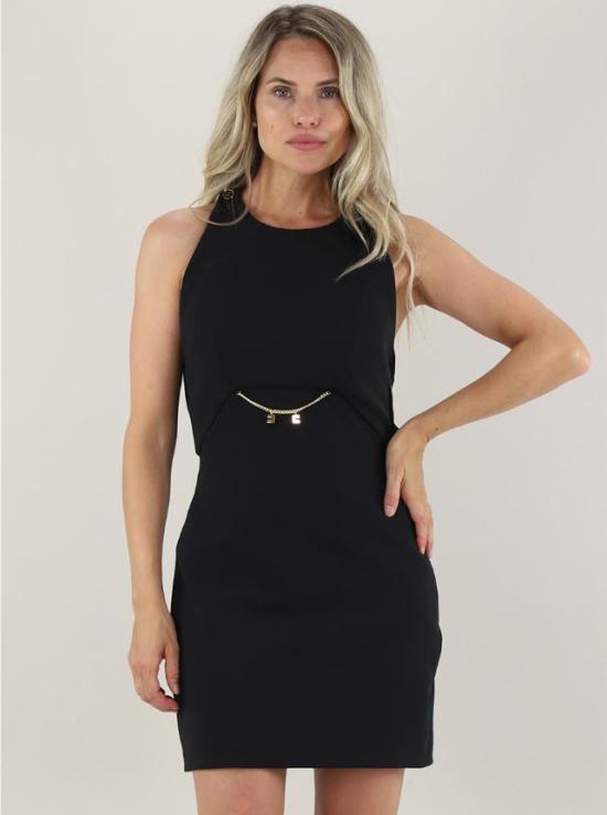 25FW 엘리자베타프랜치 숏 원피스 AB80856E2 110 Black - ELISABETTA FRANCHI