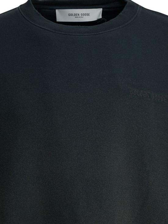 26SS 골든구스 로고 자수 코튼 스웨트셔츠 GUP01938P00214690498 Black - GOLDEN GOOSE