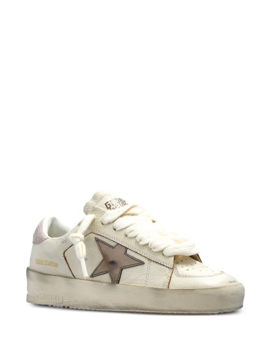 25FW 골든구스 STARDAN 스타단 스니커즈  GWF00128 F00727682942 White brown gunmetal pink - GOLDEN GOOSE