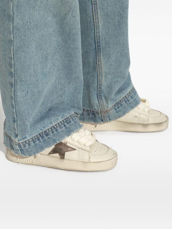 25FW 골든구스 STARDAN 스타단 스니커즈  GWF00128 F00727682942 White brown gunmetal pink - GOLDEN GOOSE