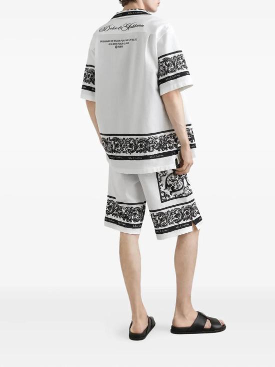 25FW 돌체앤가바나 숏팬츠 GV37ATII7HN HX5DQ MAIOLICA 3L NERO - DOLCE & GABBANA