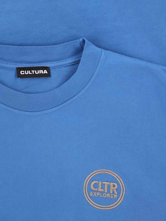 25SS 쿨투라 반팔 티셔츠 S25CULT A005 WHITE Blue - CULTURA