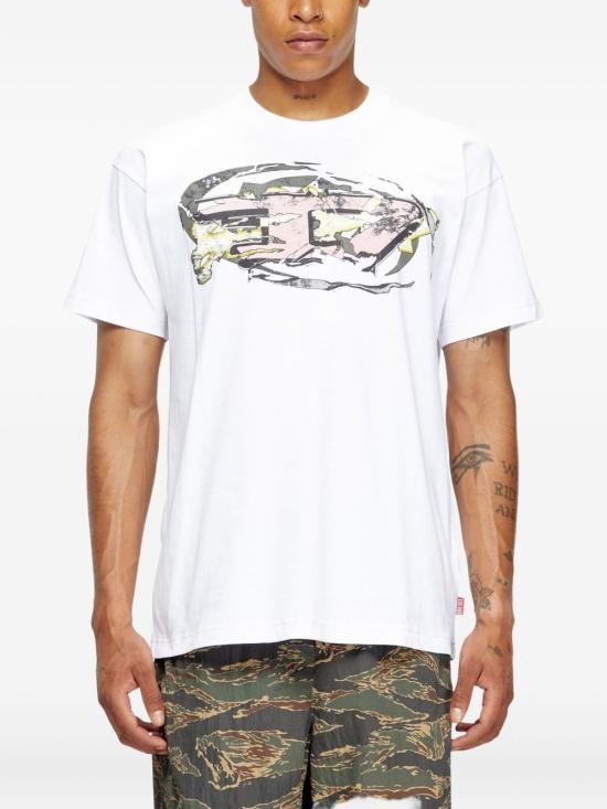 25FW 디젤 반팔 티셔츠 A19571 0PLAT100 - DIESEL