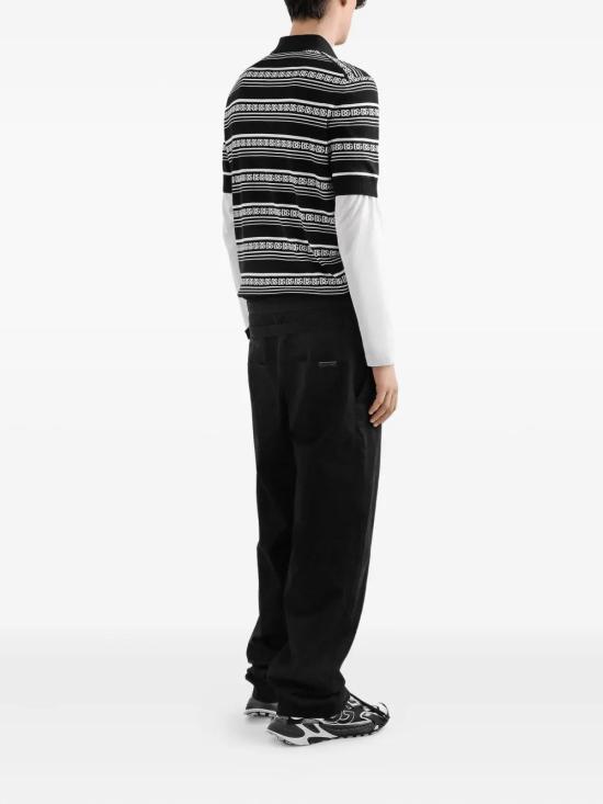 25FW 돌체앤가바나 폴로 티셔츠 GXZ02TJBSN4 N0004 NERO BIANCO - DOLCE & GABBANA