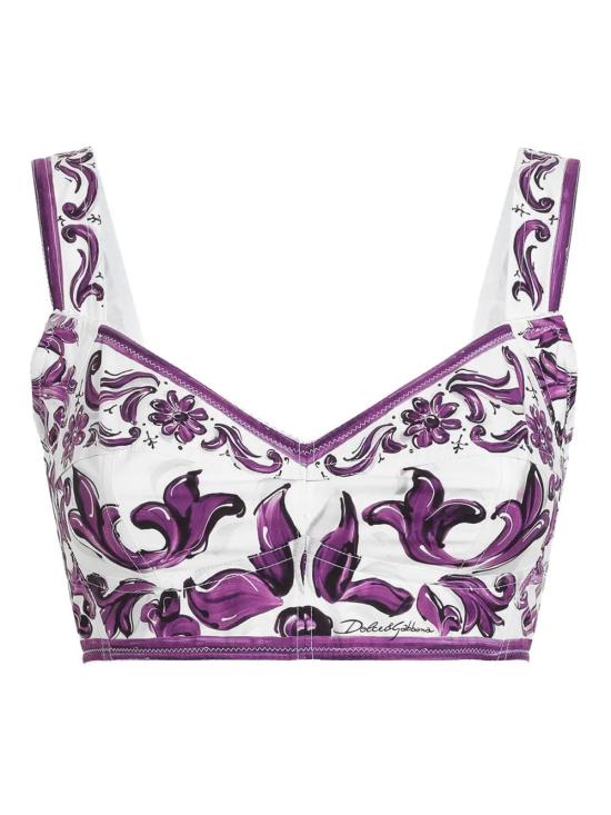 25FW 돌체앤가바나 민소매 티셔츠 F7Y28TFI5LT H35DQ MAIOLICA 5L VIOLA