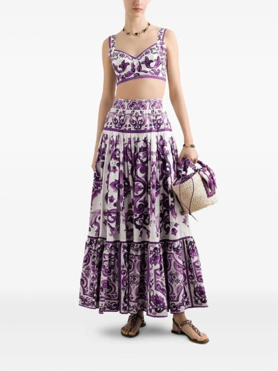 25FW 돌체앤가바나 민소매 티셔츠 F7Y28TFI5LT H35DQ MAIOLICA 5L VIOLA - DOLCE & GABBANA