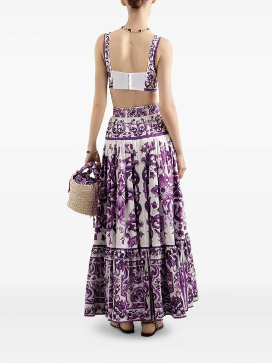 25FW 돌체앤가바나 민소매 티셔츠 F7Y28TFI5LT H35DQ MAIOLICA 5L VIOLA - DOLCE & GABBANA