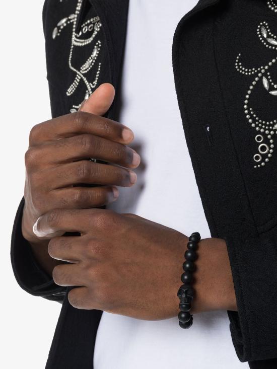 25FW 알렉산더 맥퀸 브레이슬릿 554504 J682V1000 Black - ALEXANDER MCQUEEN