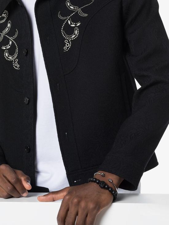 25FW 알렉산더 맥퀸 브레이슬릿 554504 J682V1000 Black - ALEXANDER MCQUEEN