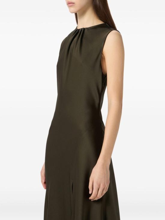 25FW 블루마린 미디 원피스 A522A730A N0523 Bark green - BLUMARINE