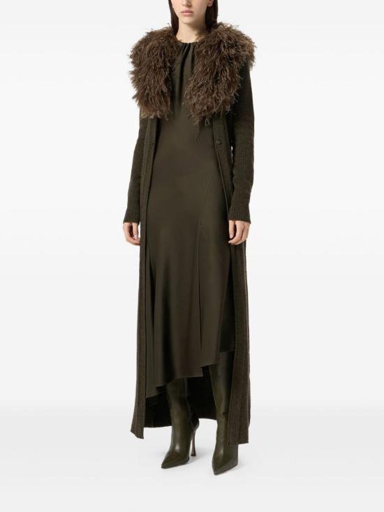 25FW 블루마린 미디 원피스 A522A730A N0523 Bark green - BLUMARINE