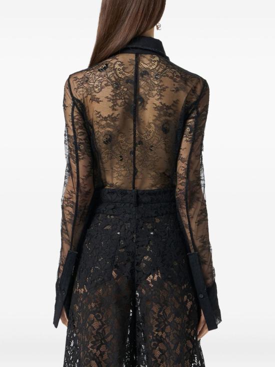 25FW 블루마린 바디수트 티셔츠 A522C391A N0990 Black - BLUMARINE