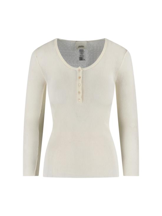 25FW 이자벨마랑 긴팔 티셔츠 T0020FB C1N03I 23EC White