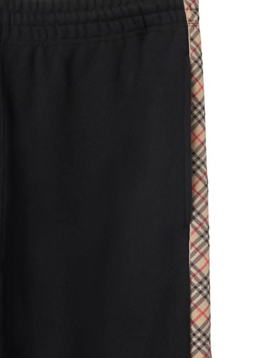 25FW 버버리 체크 트리밍 코튼 조깅 팬츠 8110791 A1189 - BURBERRY