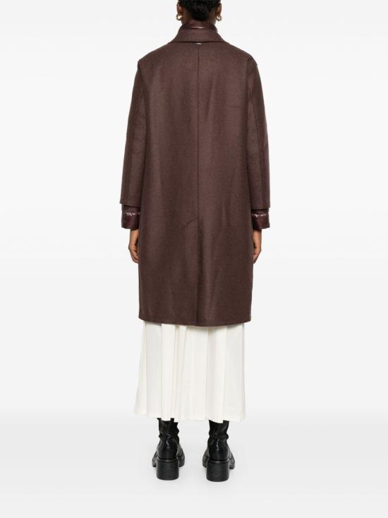 25FW 에르노 펠트 울 & 울트라라이트 나일론 리조트 코트 PI00153DR 333728810 Fondente - HERNO