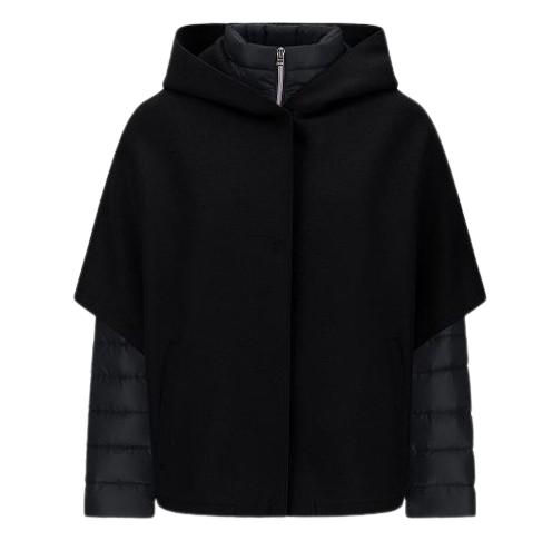 25FW 에르노 펠트 울 & 울트라라이트 나일론 리조트 케이프 PI00154DR 333729300 Black