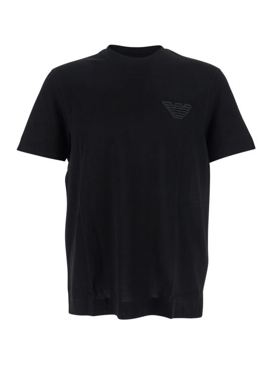 25FW 엠포리오 아르마니 반팔 티셔츠 EM002832AF12955UC001 Black