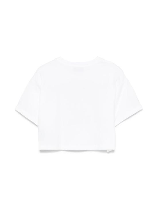 25SS [키즈] 모스키노 티셔츠 HDM06O LBA0010101 White - MOSCHINO