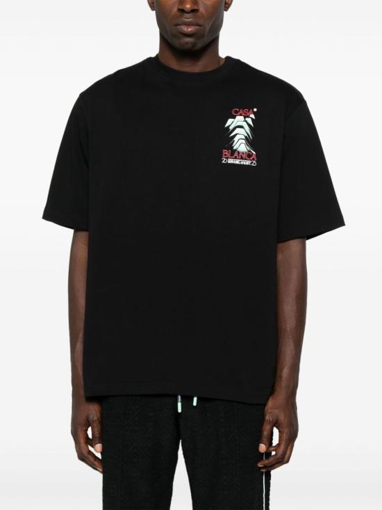 25FW 카사블랑카 반팔 티셔츠 MPF25JTS044 06BLACK Black - CASABLANCA