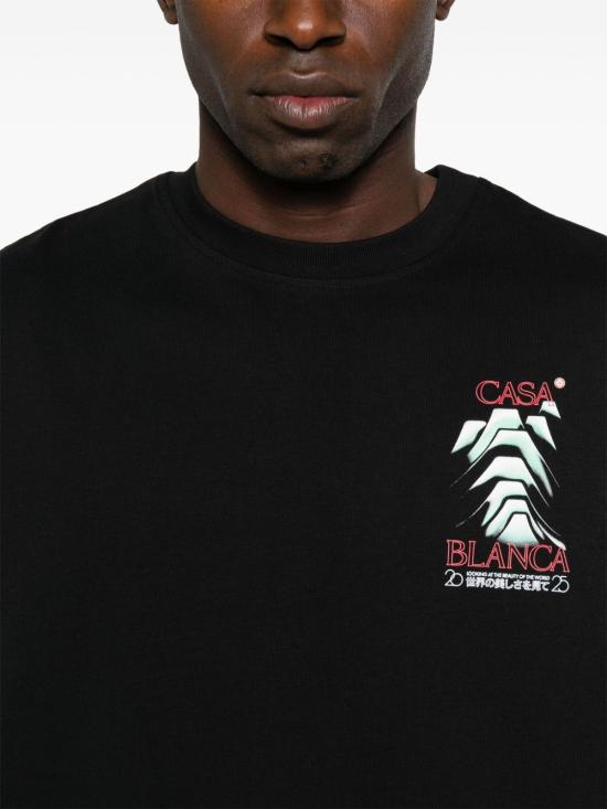 25FW 카사블랑카 반팔 티셔츠 MPF25JTS044 06BLACK Black - CASABLANCA