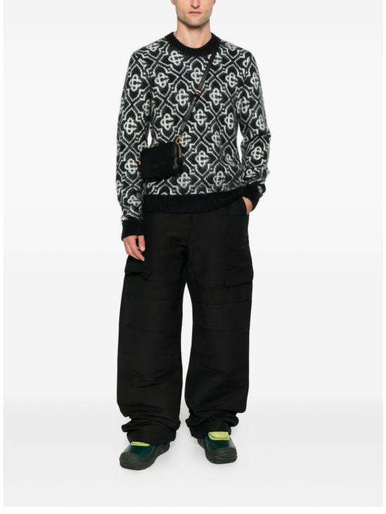 25FW 카사블랑카 스웨터 MPF25KW1004 02BLACK Black - CASABLANCA